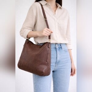 Vintage Coach Bucket Distressed Brown Leather Shoulder Bag